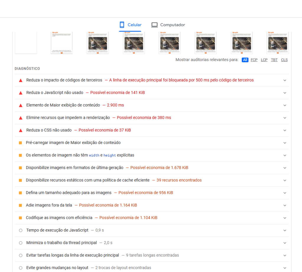 pagespeed analise 2