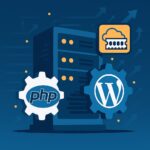 Servidor otimizado executando WordPress com scripts em cache e performance elevada
